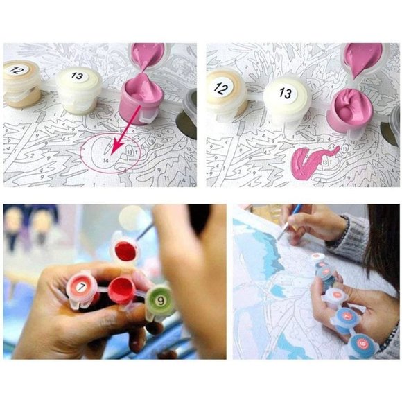 Paint by Numbers / Landscape View Cow Wedding - Picture 6 of 10